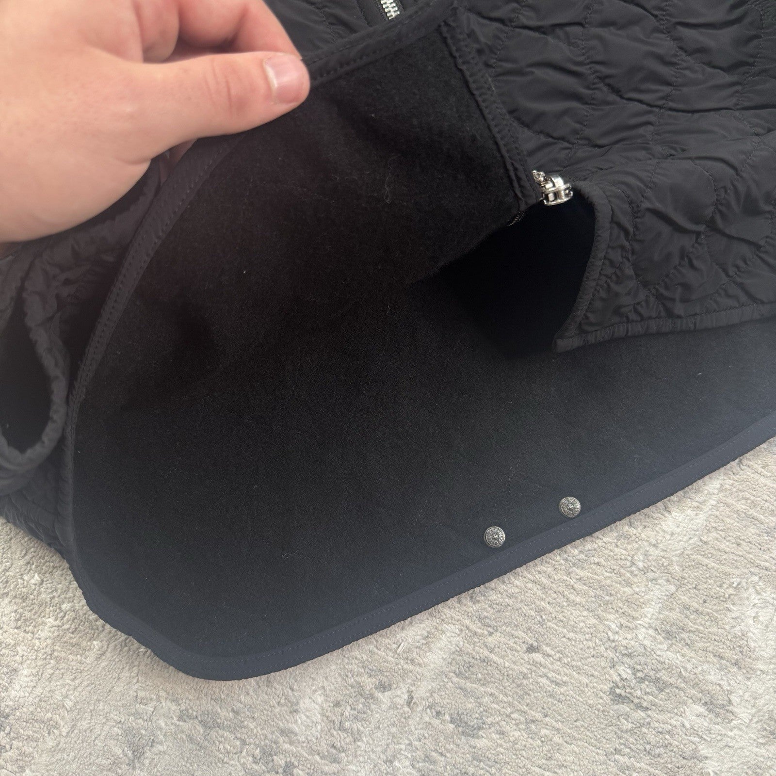 Chrome Hearts Quilted Zip Up Hoodie 