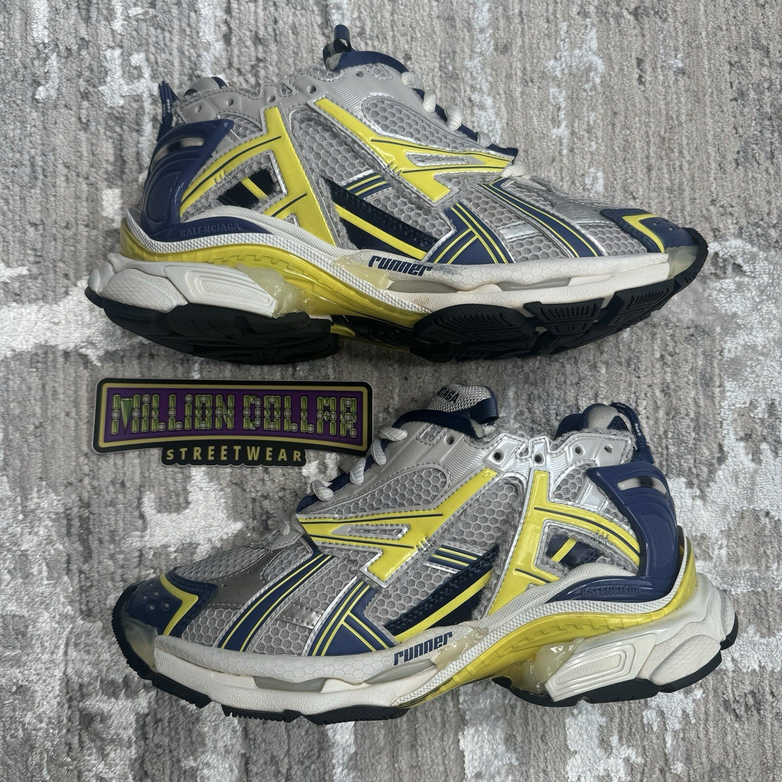 Balenciaga Runner Sneaker ‘blue Yellow’ Sz- 7M/40EU