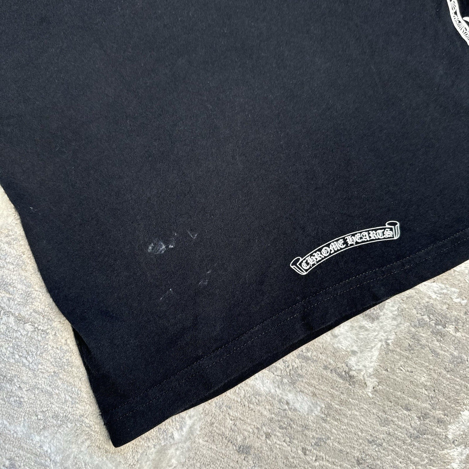 Chrome Hearts Flame Logo Short Sleeve Pocket Tee Shirt 