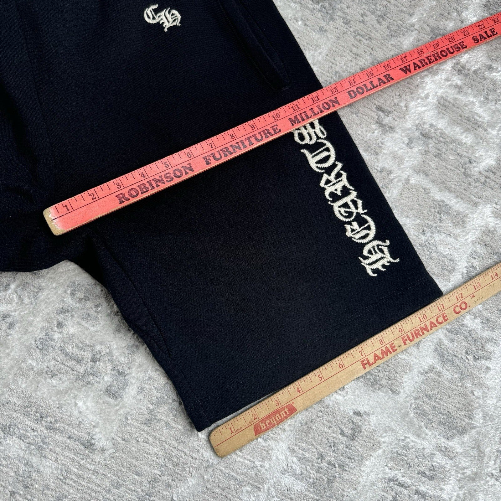 Chrome Hearts SLO Ride Embroidered Shorts 