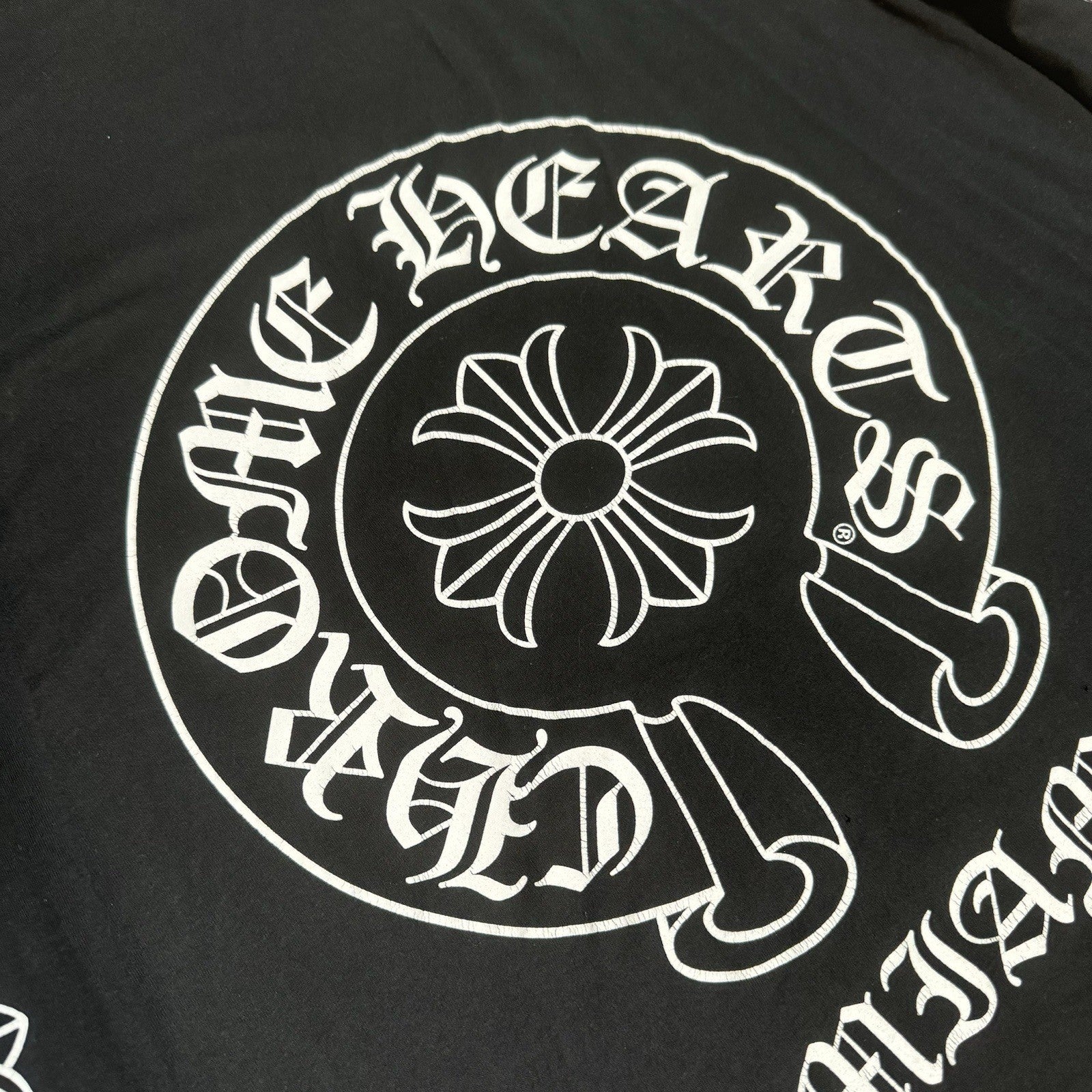 Chrome Hearts Miami Exclusive Floral Sleeve Horseshoe Tee Shirt 