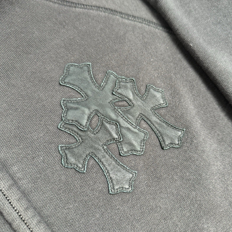 Chrome Hearts Paper Jam Triple Cross Zip Up Hoodie 