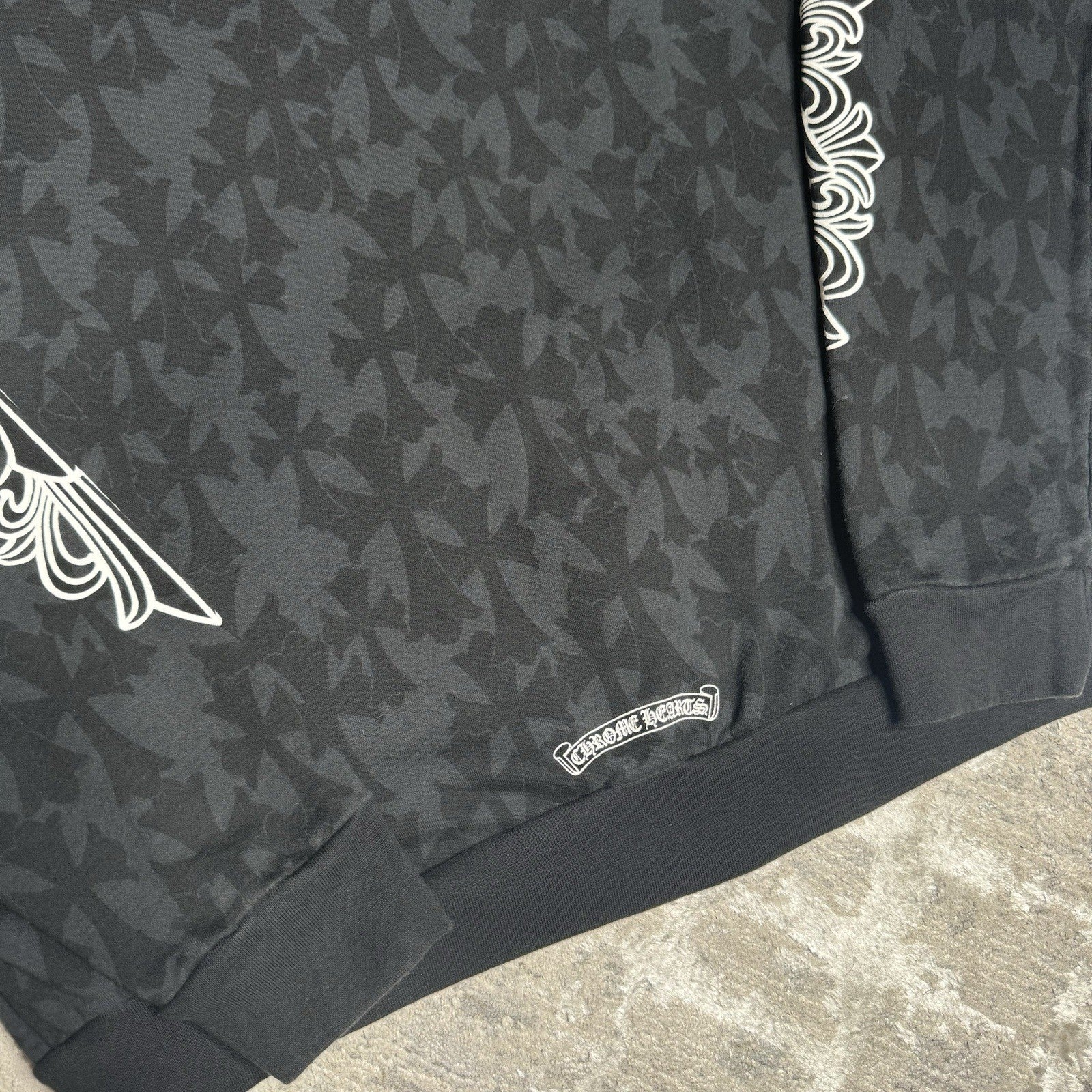 Chrome Hearts Cemetery Cross Zip Up Hoodie 