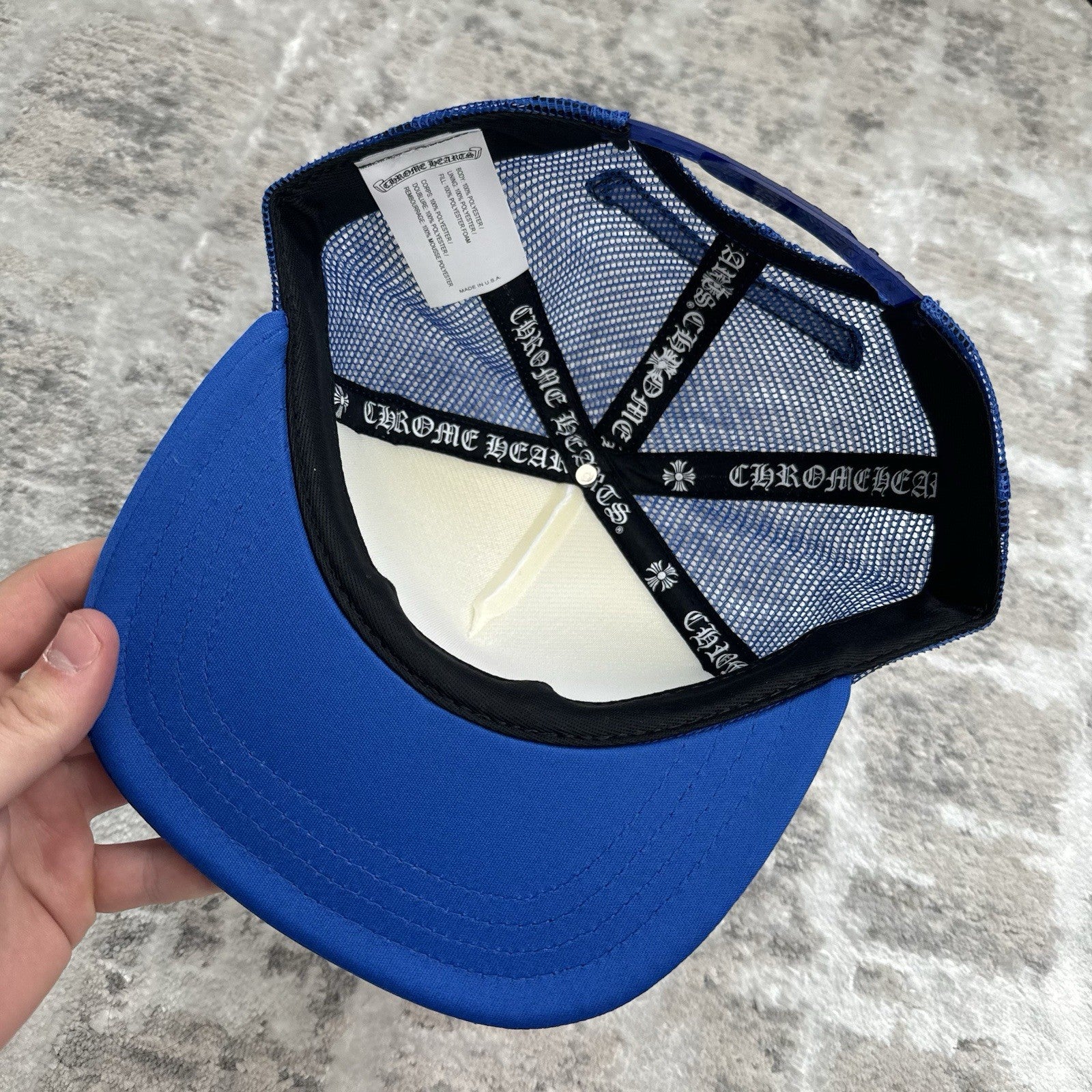 Chrome Hearts Eye Chart Logo Trucker Hat