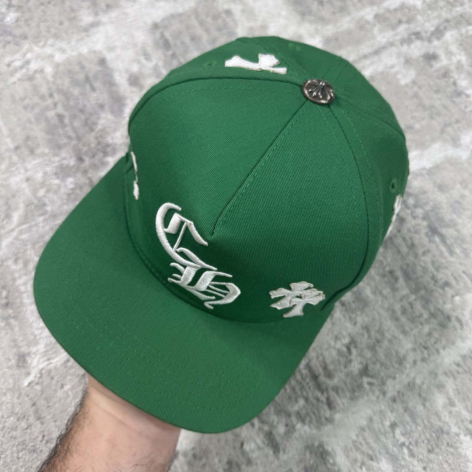 Chrome Hearts Leather Cross Patch Baseball Hat 