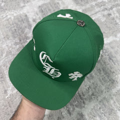 Chrome Hearts Leather Cross Patch Baseball Hat 