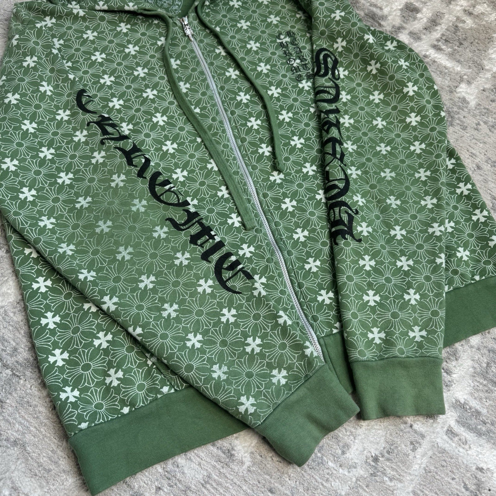 Chrome Hearts Plus Cross Monogram Zip Up Hoodie 
