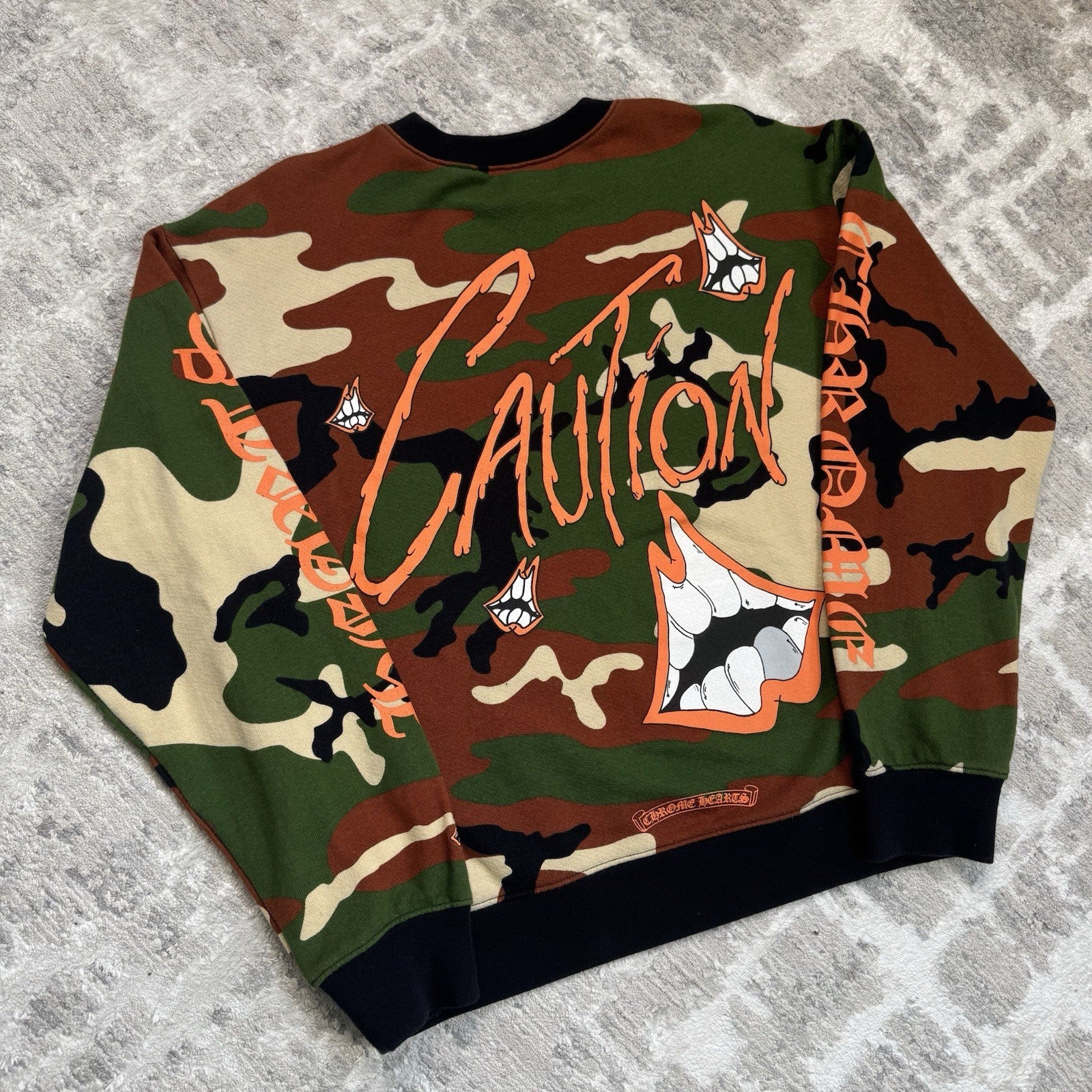 Chrome Hearts Matty Boy Caution Pullover Hoodie 