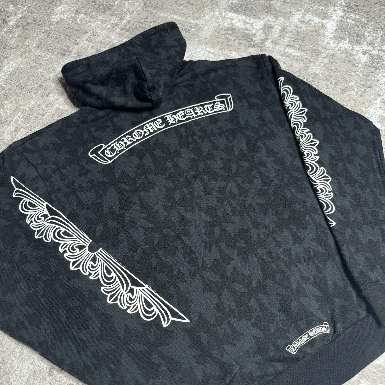Chrome Hearts Cemetery Cross Zip Up Hoodie 
