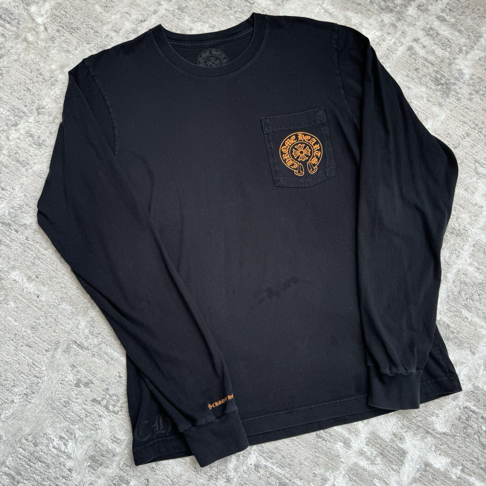 Chrome Hearts Staff Horseshoe Long Sleeve Pocket Tee Shirt 