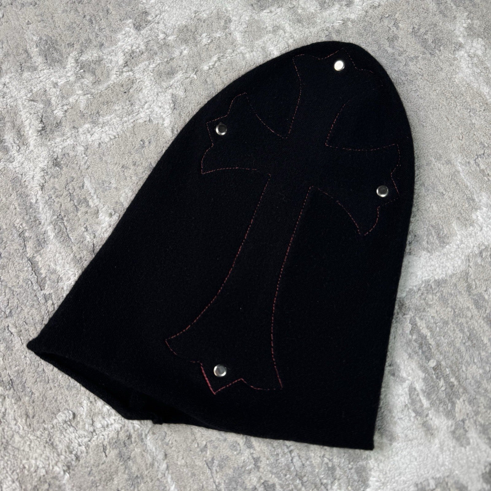 Chrome Hearts Red Cross Cashmere Ski Mask Hat