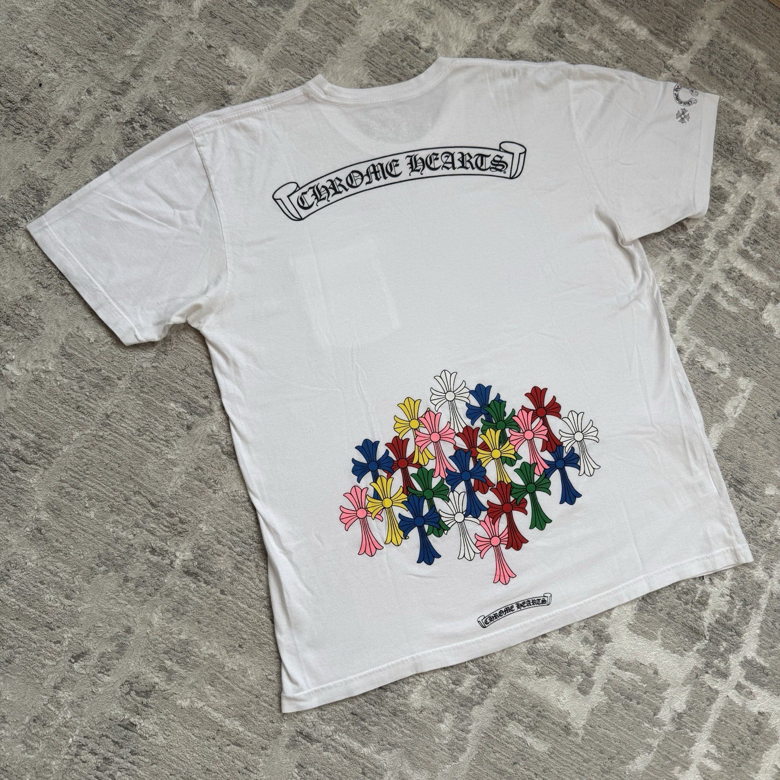 Chrome Hearts Cemetery Multi-color Cross Short Sleeve Shirt 