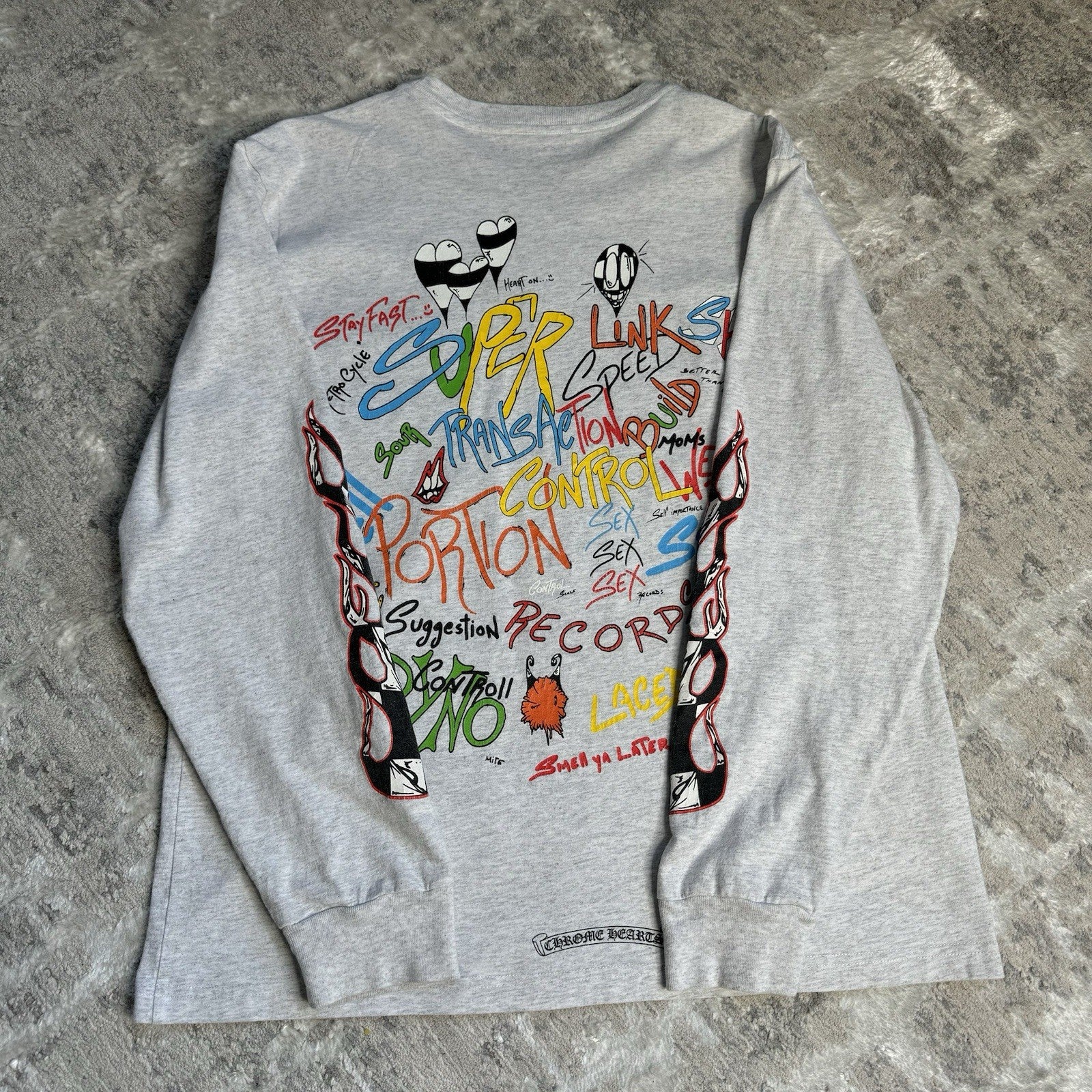 Chrome Hearts Matty Boy Brain Long Sleeve Pocket Tee Shirt 