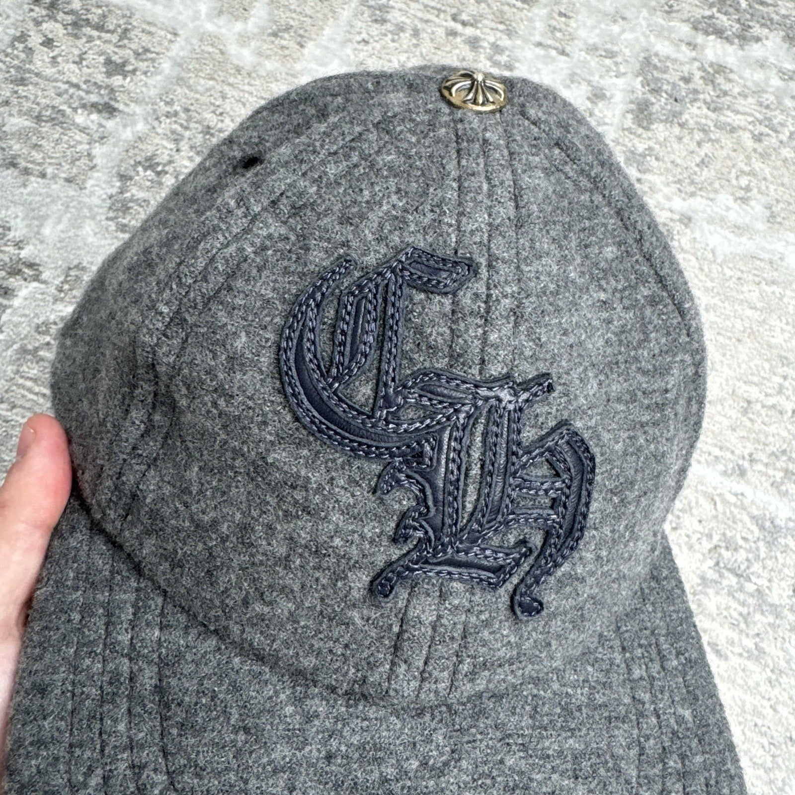 Chrome Hearts Wool Leather Strap Hat ‘grey’ 