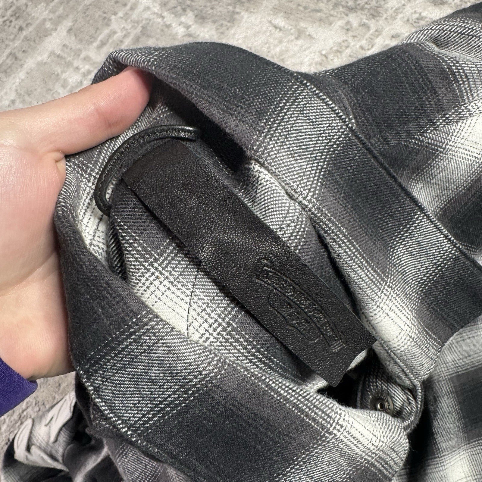 Chrome Hearts Guns N Roses Leather Button Up 