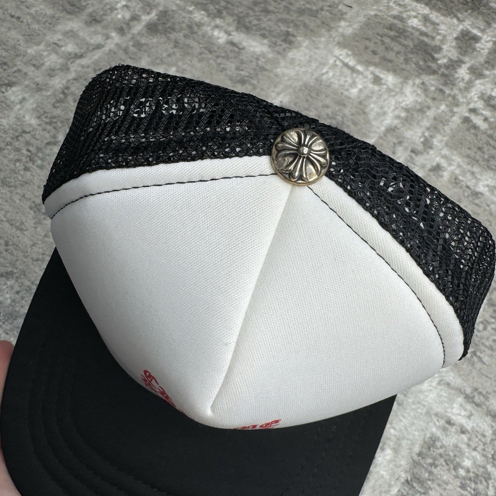 Chrome Hearts Eye Chart Logo Trucker Hat
