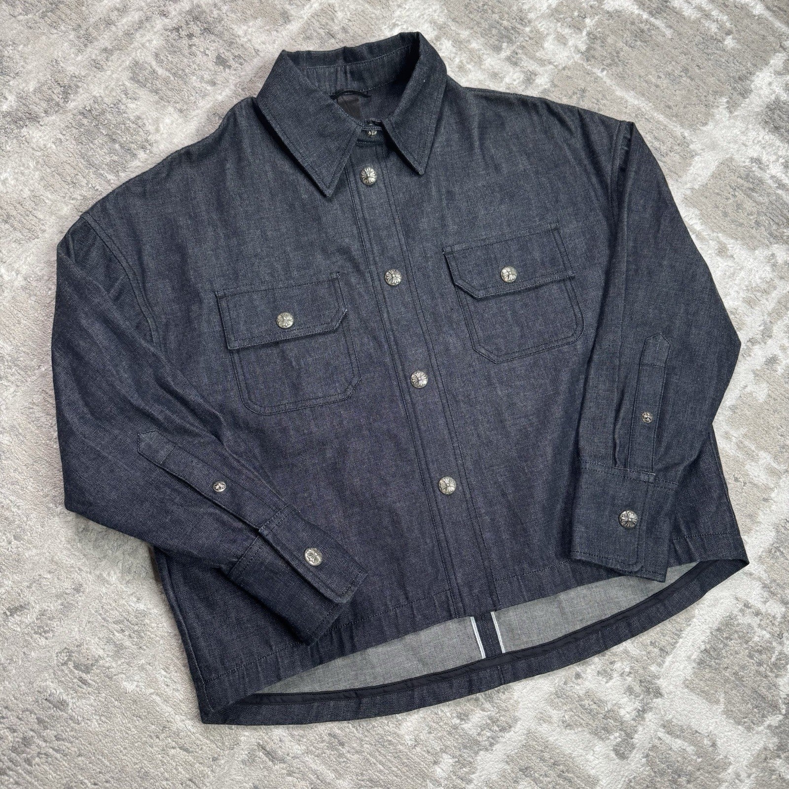 Chrome Hearts Button Up Long Sleeve Work Shirt 