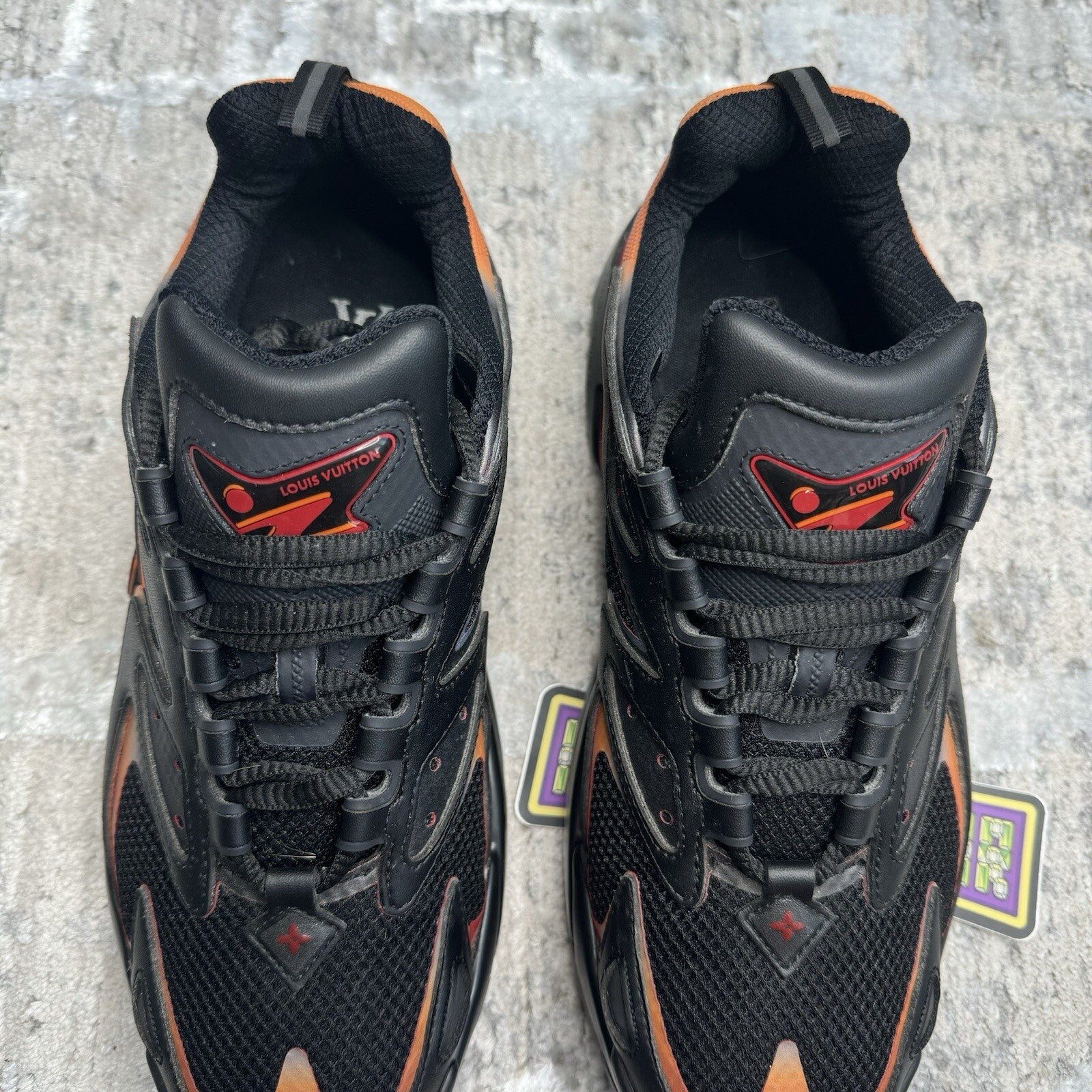 Louis Vuitton TATIC Trainer Sneaker ‘black Red’ Sz- 7.5LV/8.5M