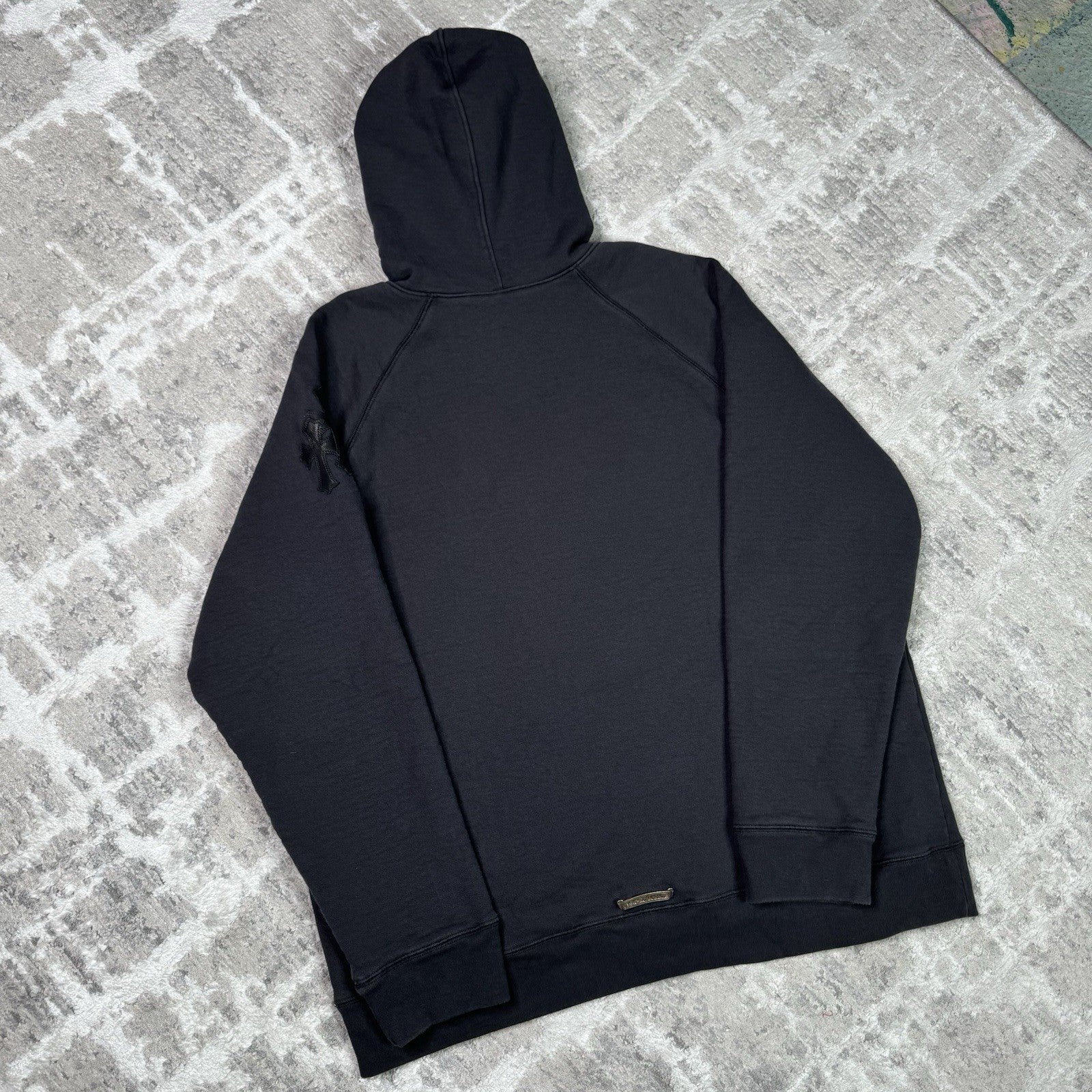 Chrome Hearts Paper Jam Leather Triple Cross Pullover Hoodie