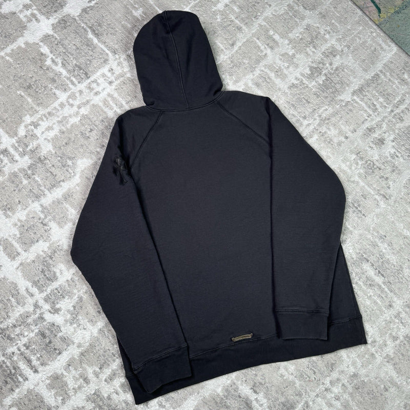 Chrome Hearts Paper Jam Leather Triple Cross Pullover Hoodie