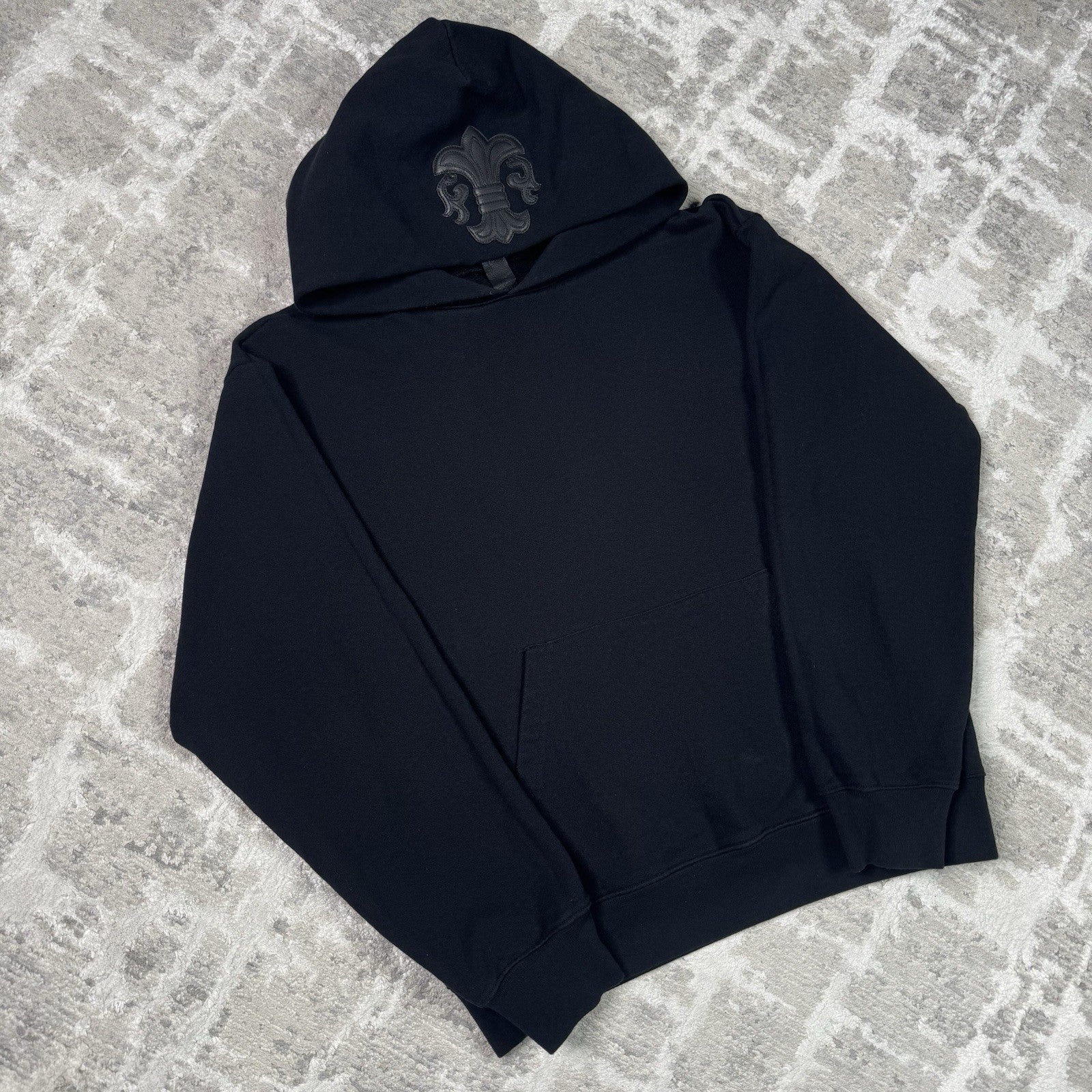 Chrome Hearts Fleur Leather Patch Pullover Hoodie 