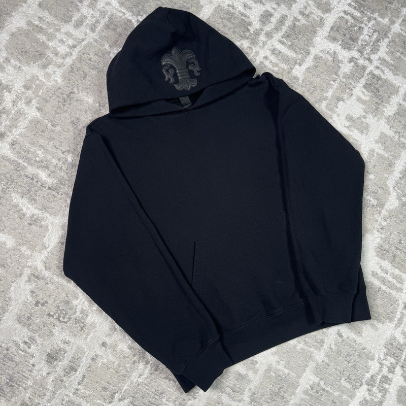 Chrome Hearts Fleur Leather Patch Pullover Hoodie 