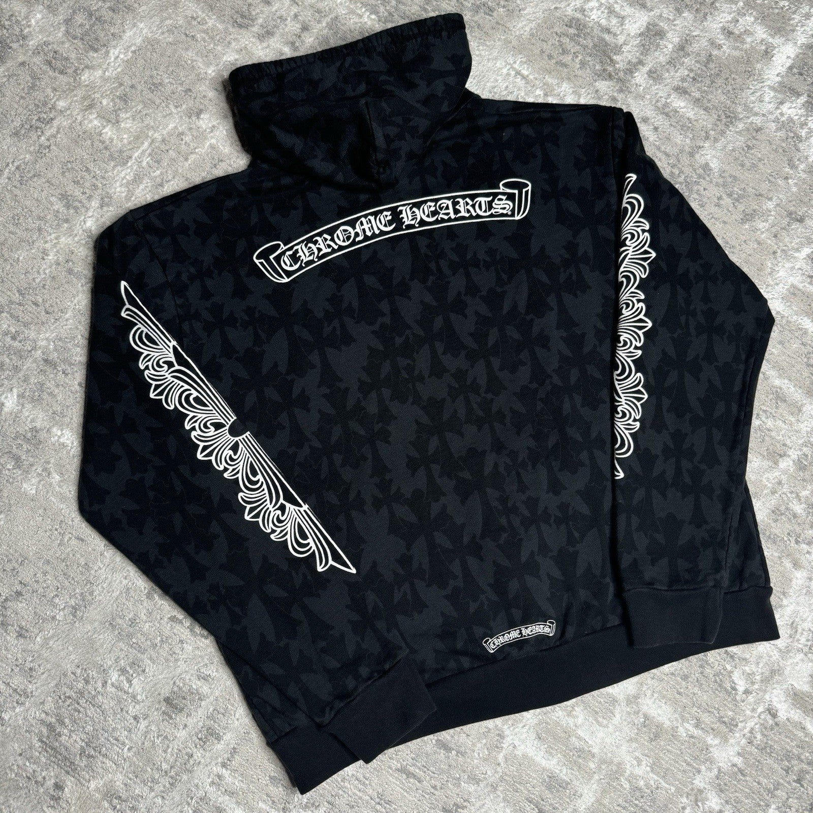 Chrome Hearts Cemetery Cross Zip Up Hoodie 