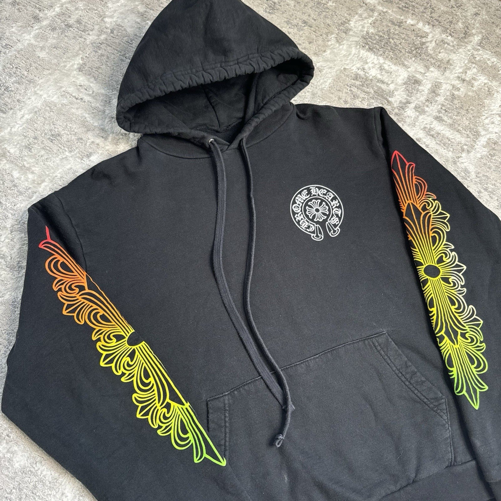 Chrome Hearts Floral Gradient Logo Pullover Hoodie 