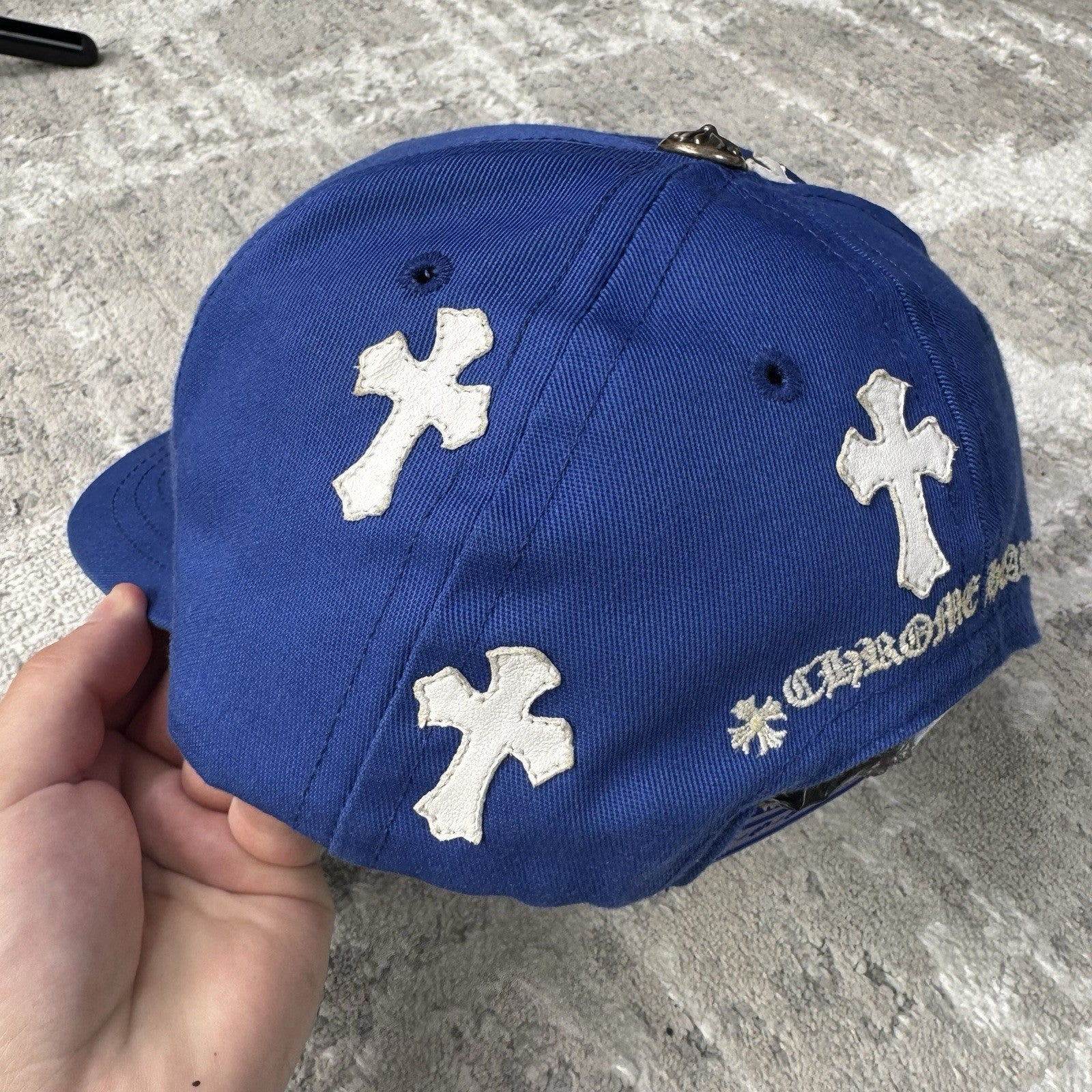 Chrome Hearts Leather Cross Patch Baseball Hat