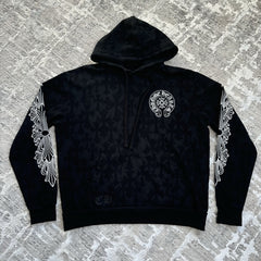 Chrome Hearts Allover Cemetery Cross Print Pullover Hoodie 