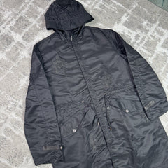 Chrome Hearts Cross Patch Nylon Fishtail Zip Up Parka Jacket 
