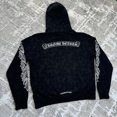 Chrome Hearts Allover Cemetery Cross Print Pullover Hoodie 