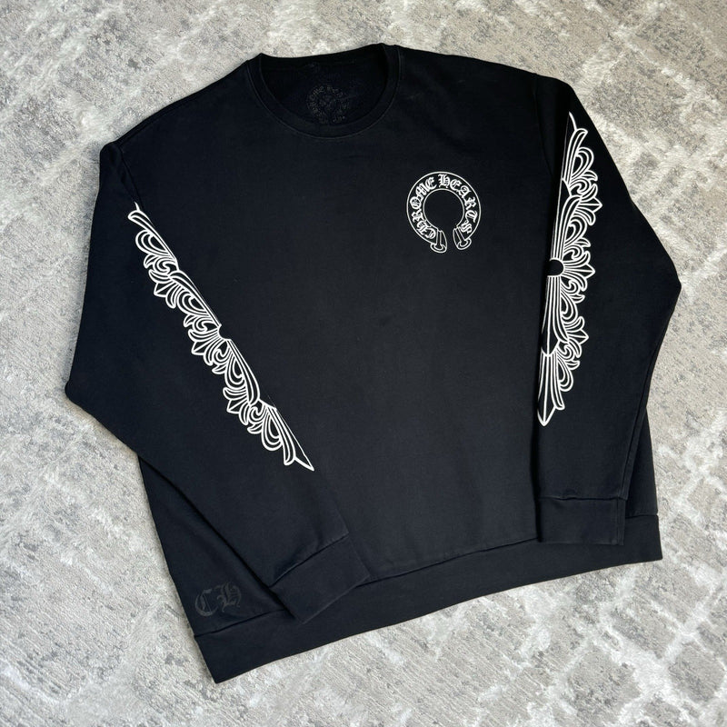 Chrome Hearts Floral Horseshoe Pullover Crewneck 