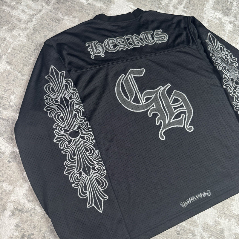 Chrome Hearts Mesh Stadium Floral Long Sleeve Jersey 