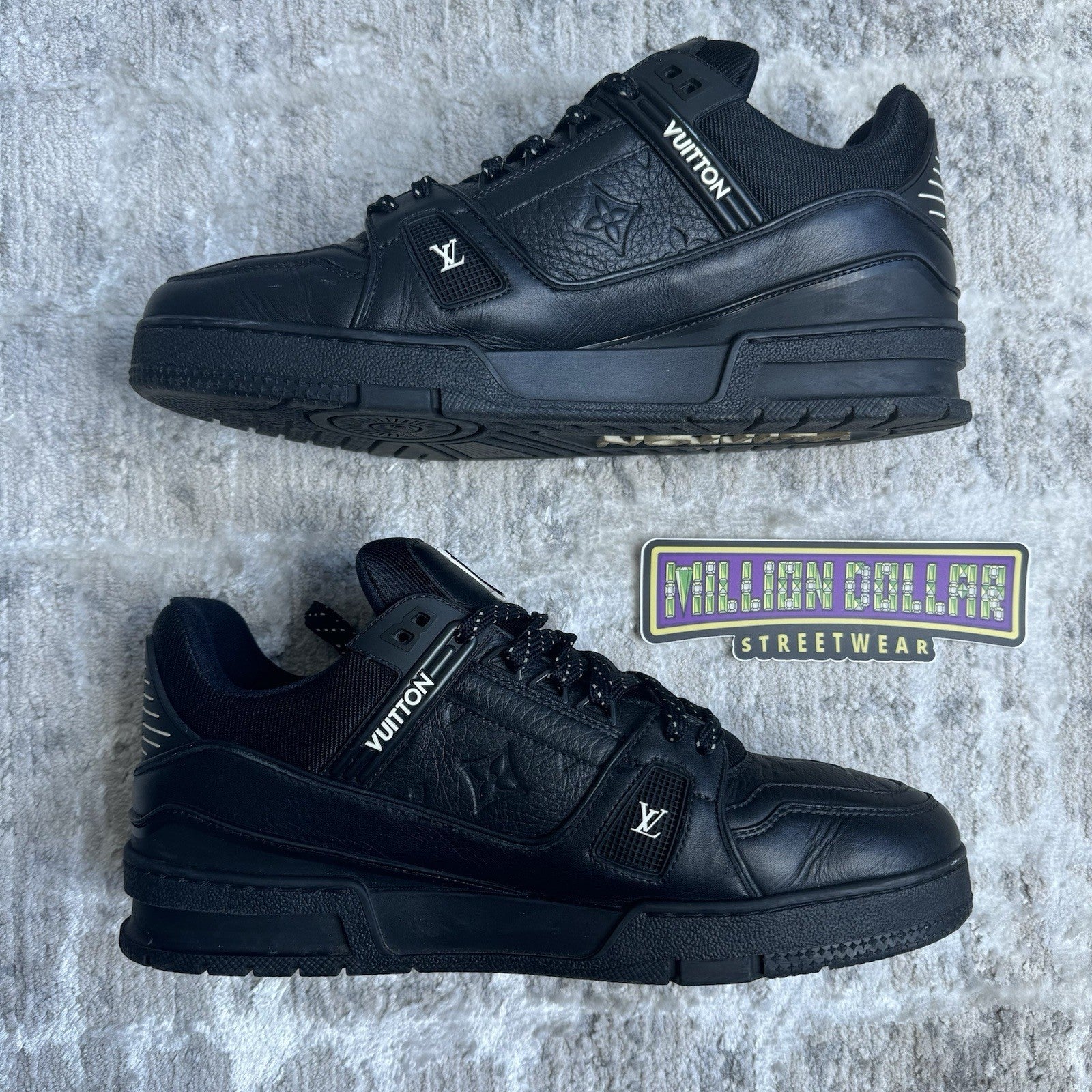 Louis Vuitton Trainer Low ‘embossed Monogram’ Sz- 8.5LV