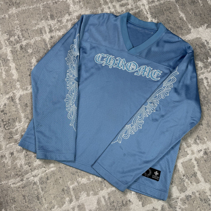Chrome Hearts Mesh CH Stadium Floral Long Sleeve Jersey 