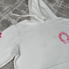 Chrome Hearts Floral Horseshoe Pink Pullover Hoodie 