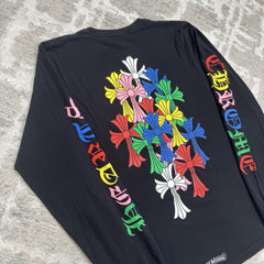 Chrome Hearts Cemetery Multi-color Cross Long Sleeve Shirt 