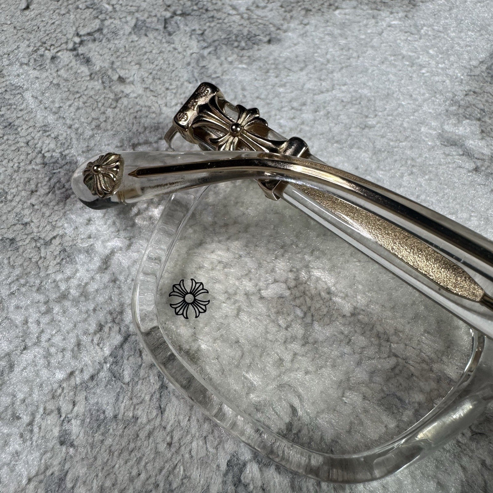 Chrome Hearts Cox Ucker Clear Frame Glasses