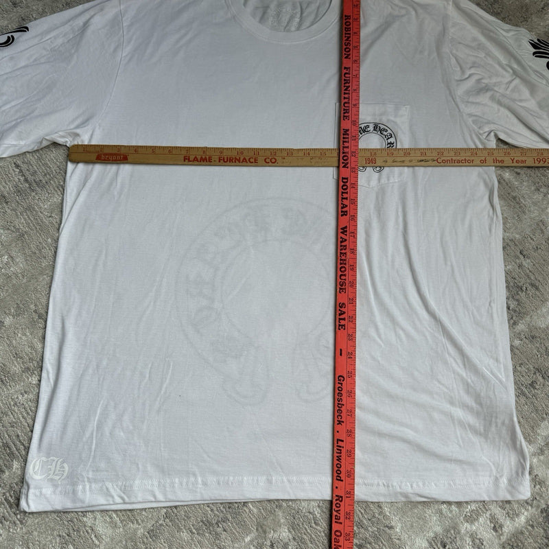 Chrome Hearts Floral Horseshoe Long Sleeve Pocket Tee Shirt 