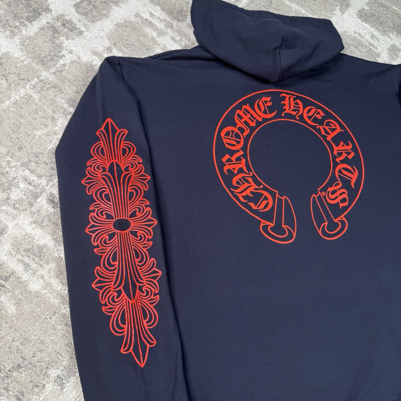 Chrome Hearts Floral Horseshoe Pullover Hoodie 