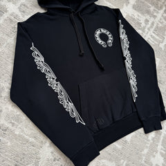 Chrome Hearts Horseshoe Floral Sleeve Pullover Hoodie 