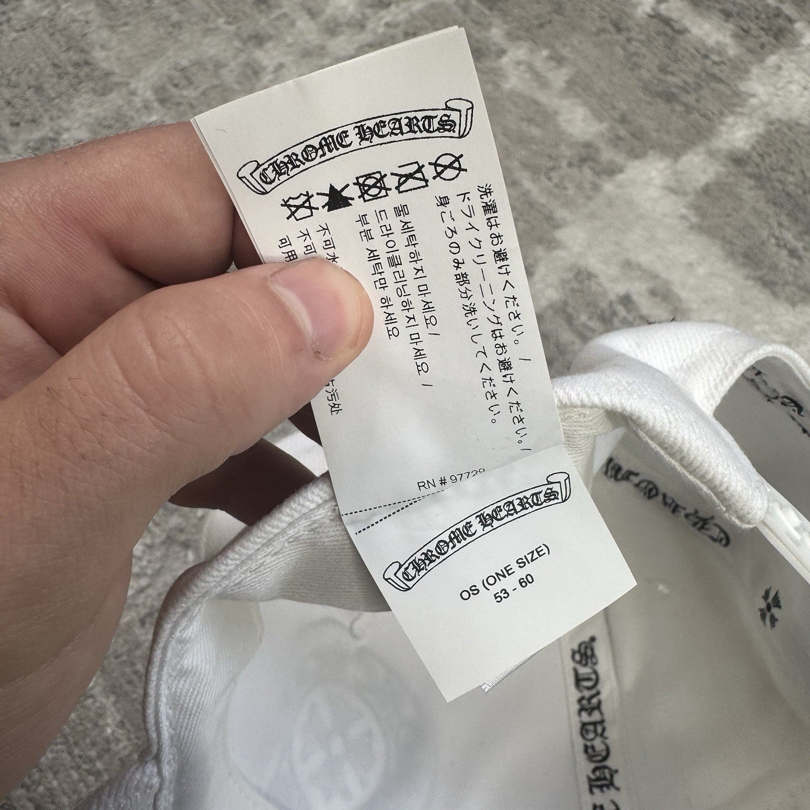 Chrome Hearts Horseshoe Logo Waxed Denim Hat 