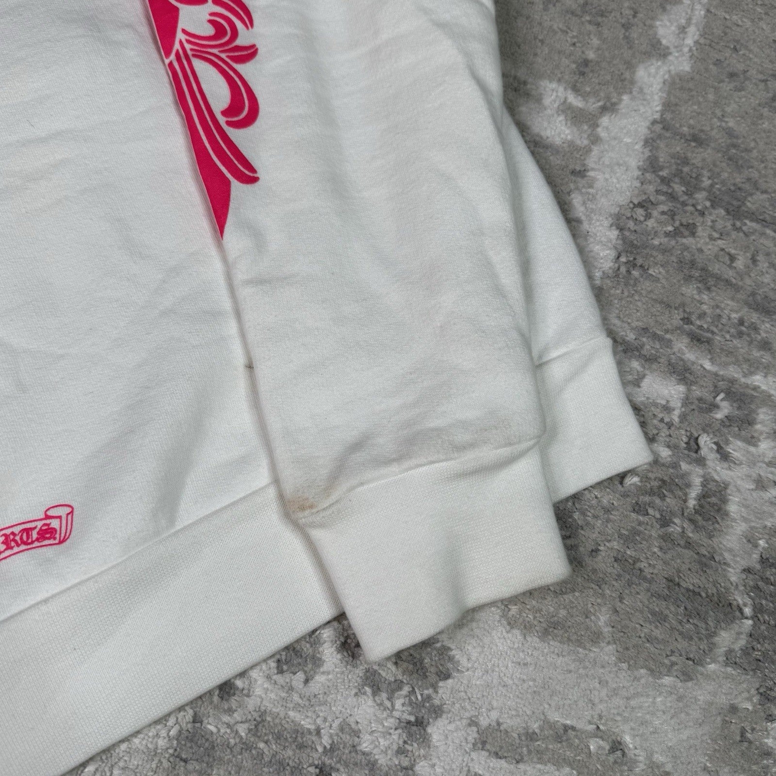 Chrome Hearts Floral Horseshoe Pink Pullover Hoodie 