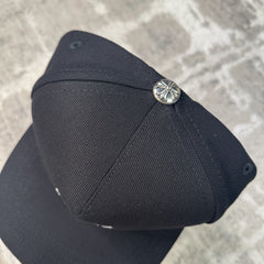Chrome Hearts Waxed Denim Dagger Logo Baseball Hat