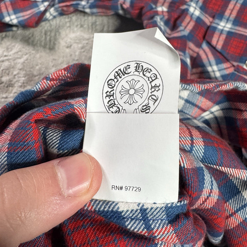 Chrome Hearts Guns N Roses Leather Patch Button Up 