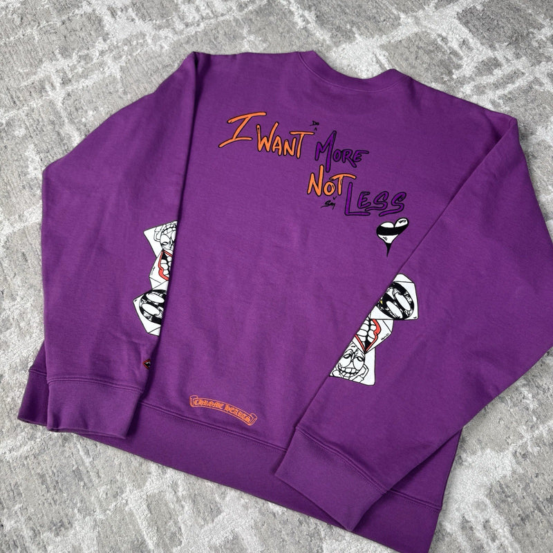 Chrome Hearts Matty Boy Want More Pullover Crewneck Sweatshirt 