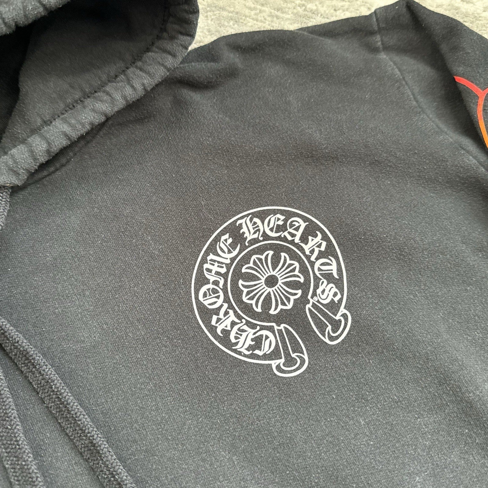 Chrome Hearts Gradient Floral Sleeve Pullover Hoodie 