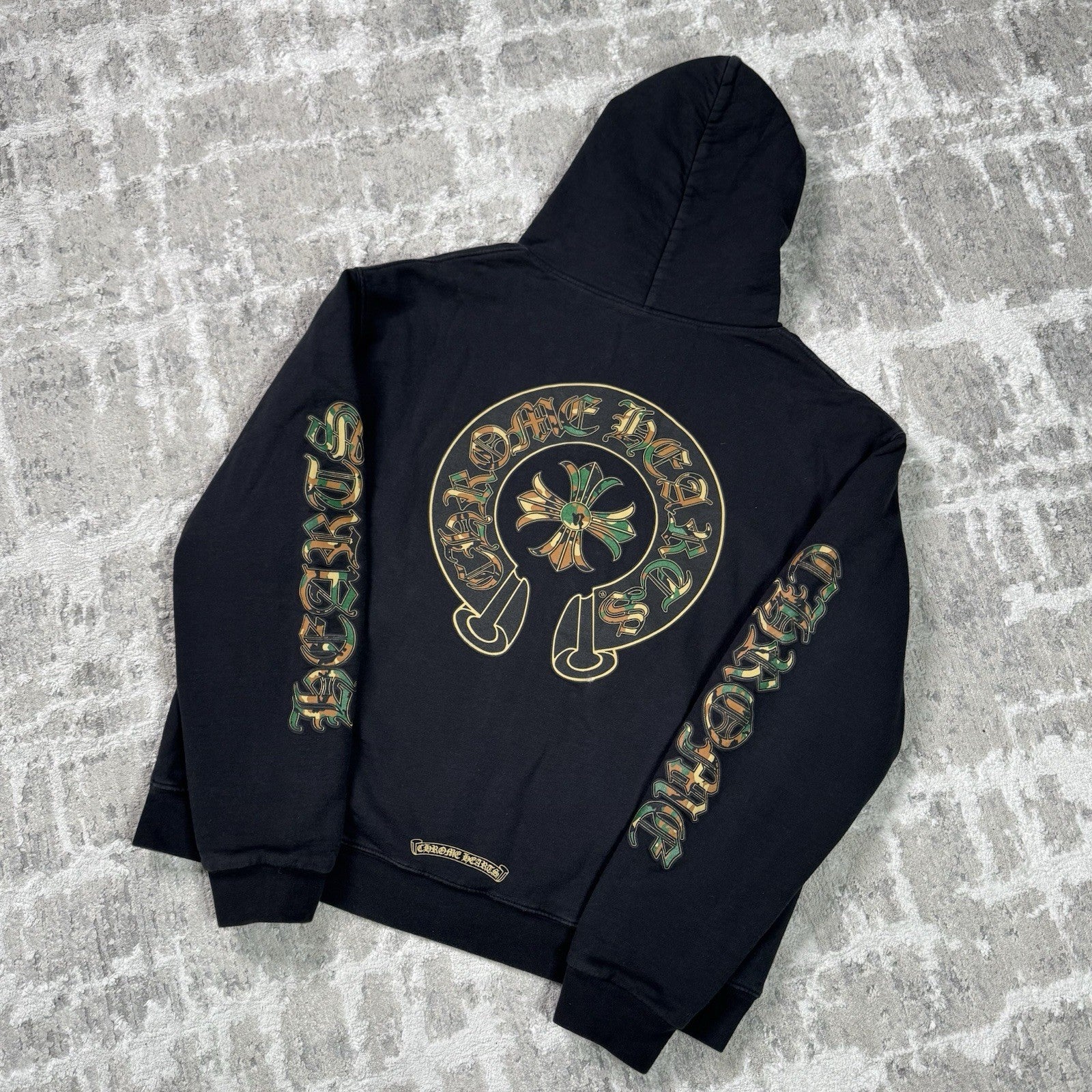 Chrome Hearts Camo Horseshoe Thermal Zip Up Hoodie