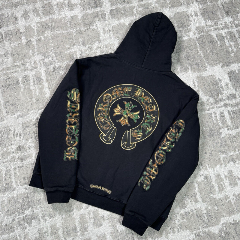 Chrome Hearts Camo Horseshoe Thermal Zip Up Hoodie